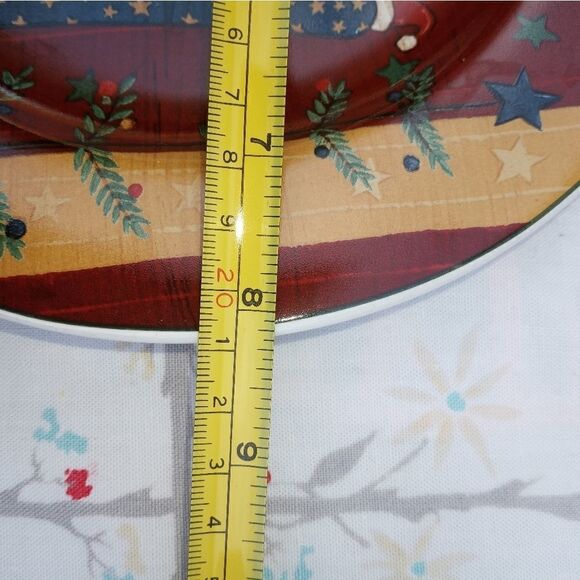 Lot Of 2 Sakura Oneida Warren Kimble Holiday Cheer Chickens Santa Sleeping Salat - Picture 9 of 9